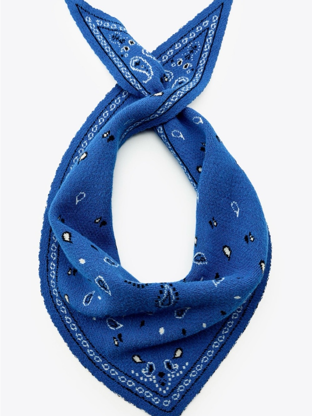 Zara Bandana Print Knit Neck Scarf